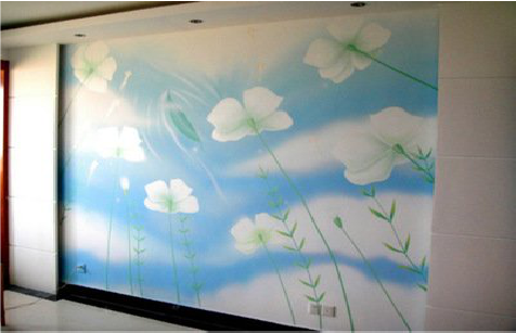 罗田画墙绘怎么画好白云的蓬松感？