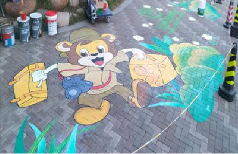 罗田夏季画地面彩绘会遇到的问题