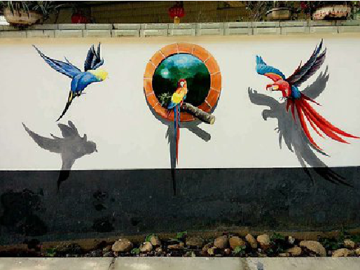 罗田视觉错位-3D墙绘设计