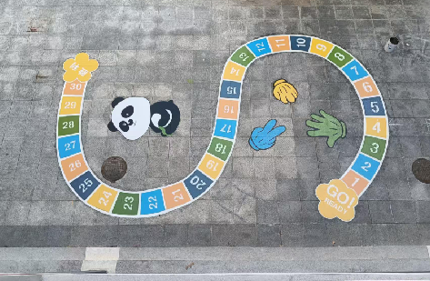 罗田地面游戏彩绘