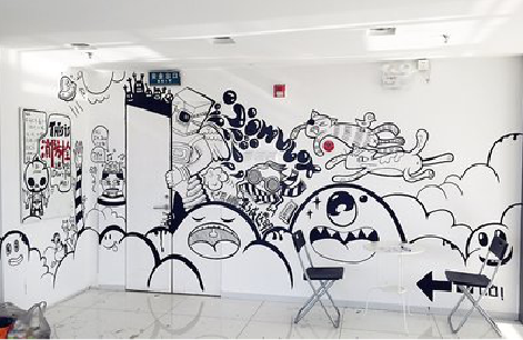 罗田手绘墙并非传统涂鸦。